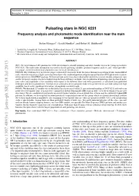 Pulsating Stars in NGC 6231 Frequency Analysis and Photometric Mode Identiﬁcation Near the Main Sequence