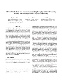 Understanding Everyday FIDO U2F Usability Through Device Comparison and Experience Sampling