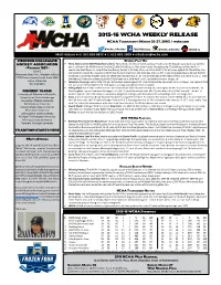 2015-16 Wcha Weekly Release