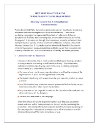 Best Practices for Transparent Cause Marketing