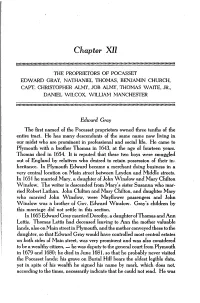 Chapter XII. the Proprietors of Pocasset. Edward Gray, Nathaniel