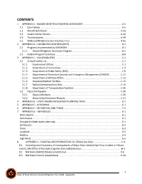 Contents 1 Appendix a - Hazard Identification/Risk Assessment
