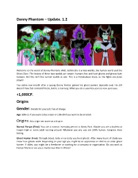 Danny Phantom – Update. 1.2 +1,000CP. Origins