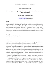 Deploying a Portuguese Highway C-ITS Network Under C-ROADS Portugal