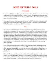 Design for the Real World