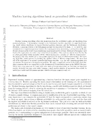Machine Learning Algorithms Based on Generalized Gibbs Ensembles