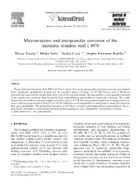 Microstructure and Intergranular Corrosion of the Austenitic Stainless Steel 1.4970