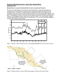 Summary of Hydrologic Data for the Lower San Antonio River Sub-Basin