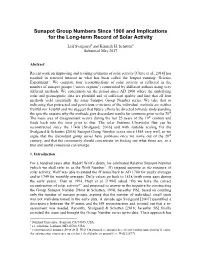 Sunspot Group Numbers Since 1900 and Implications for the Long-Term Record of Solar Activity
