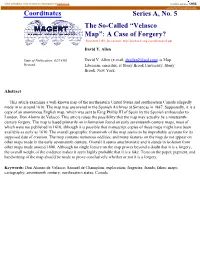 Velasco Map”: a Case of Forgery? Persistent URL for Citation