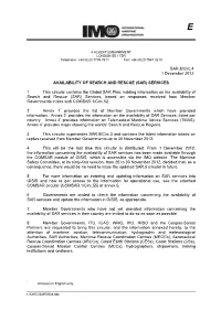 Availability of Search and Rescue (Sar) Services