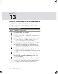 Demand and Supply Analysis: Introduction