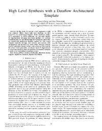 High Level Synthesis with a Dataflow Architectural Template