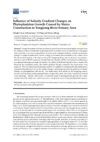 Influence of Salinity Gradient Changes on Phytoplankton Growth Caused