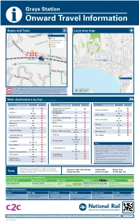 Local Area Map Buses and Taxis Main Destinations by Bus Taxis