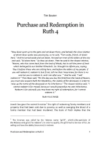 Purchase and Redemption in Ruth 4