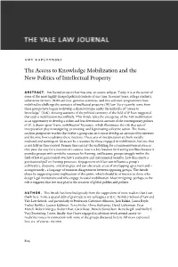 The Access to Knowledge Mobilization and the New Politics of Intellectual Property Abstract
