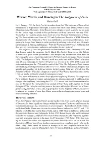 Weaver, Words, and Dancing in the Judgment of Paris