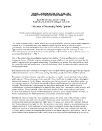 “Methods of Measuring Public Opinion”