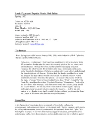 MUSC 424 Bob Dylan Syllabus