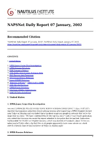 Napsnet Daily Report 07 January, 2002