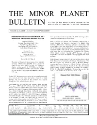 The Minor Planet Bulletin Are Indexed in the Astrophysical Data System (ADS) and So Can Be Referenced by Others in Subsequent Papers