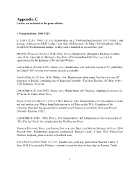 Appendix C Letters Not Included in the Print Edition
