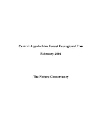 Central Appalachian Forest Planning Team Considered Information from the Nature Conservancy’S Population Viability Assessment Workshop (Morris Et Al
