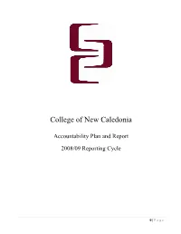 CNC Accountability Plan & Report, 2008-09 Reporting Cycle