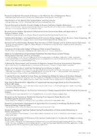 Content • June 2016 • Issue 13 Research on Optimal Placement Of