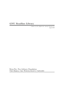 GNU Readline Library