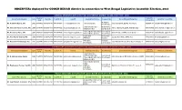 Observers Deployed for COOCH BEHAR District in Connection to West Bengal Legislative Assembly Election, 2016