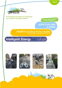 PRESTO Cycling Policy Guide Infrastructure