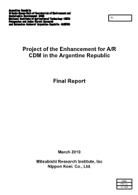 Project of the Enhancement for A/R CDM in the Argentine Republic