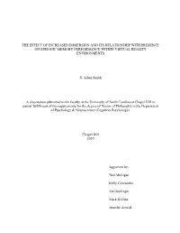 The Effect of Increased Immersion and Its Relationship with Presence on Episodic Memory Performance Within Virtual Reality Environments