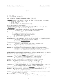 1 Euclidean Geometry