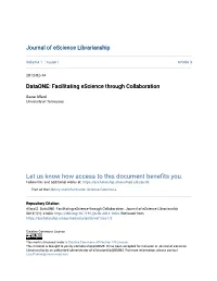 Dataone: Facilitating Escience Through Collaboration