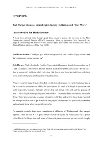 INTERVIEW Josh Harper Discusses Animal Rights History, Welfarism