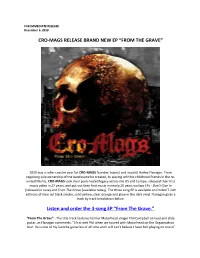 Listen and Order the 3-Song EP “From the Grave.”