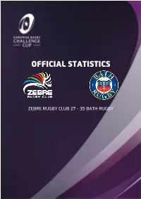 Official Match Statistics