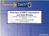 Overview of DMTF Information and Data Models