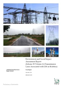 Transmission Lines Associated with GSS at Kolebira)