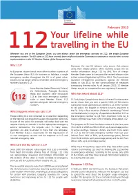 112 Your Lifeline While Travelling in the EU