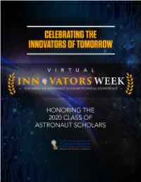 2020 Class of Astronaut Scholars