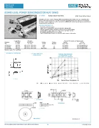 Board Level Power Semiconductor Heat Sinks