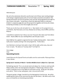 FARNHAM RAMBLERS Newsletter 77 Spring 2020