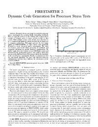 FIRESTARTER 2: Dynamic Code Generation for Processor Stress Tests