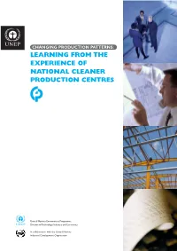 Learning from the Experience of National Cleaner Production Centres