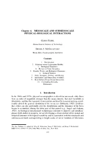 Mesoscale and Submesoscale Physical-Biological Interactions