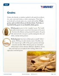 MOVE! Nutrition Handout N28: Grains